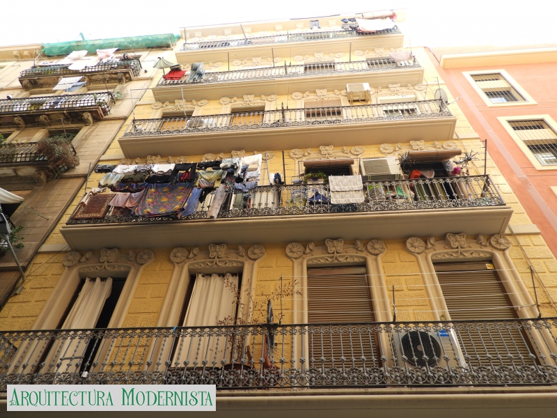 Casa Esteban Cortada - façana Marquès Quadra (Foto: Valentí Pons Toujouse, 2015) Casa Esteban Cortada - façana Marquès Quadra