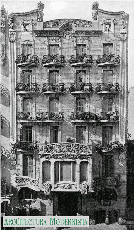 Casa Vallet - estat original (Foto: Arquitectura y Construcción, 1919) Casa Vallet - estat original