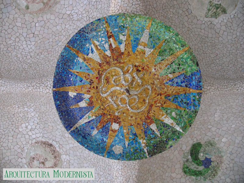 Park Güell - sala hipòstila (Foto: Valentí Pons Toujouse, 2008) Park Güell - sala hipòstila