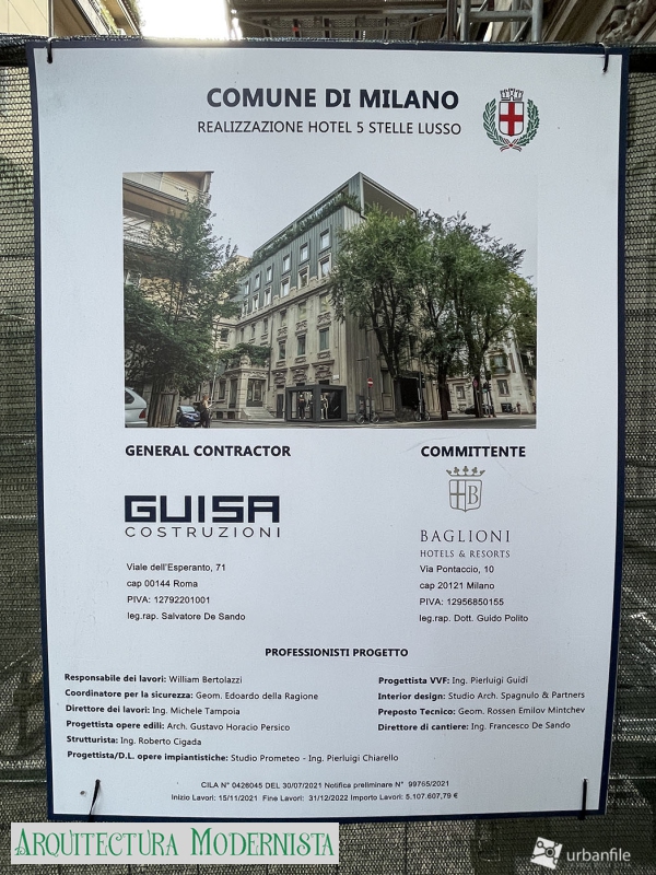 (Foto: https://blog.urbanfile.org/2022/09/01/milano-porta-nuova-via-dellannunciata-14-cambia-nuovamente-diventera-un-hotel-di-lusso/, 2022)