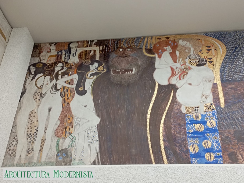Beethoven Frieze (Gustave Klimt) (Foto: Santi Mercader, 2024) Beethoven Frieze (Gustave Klimt)
