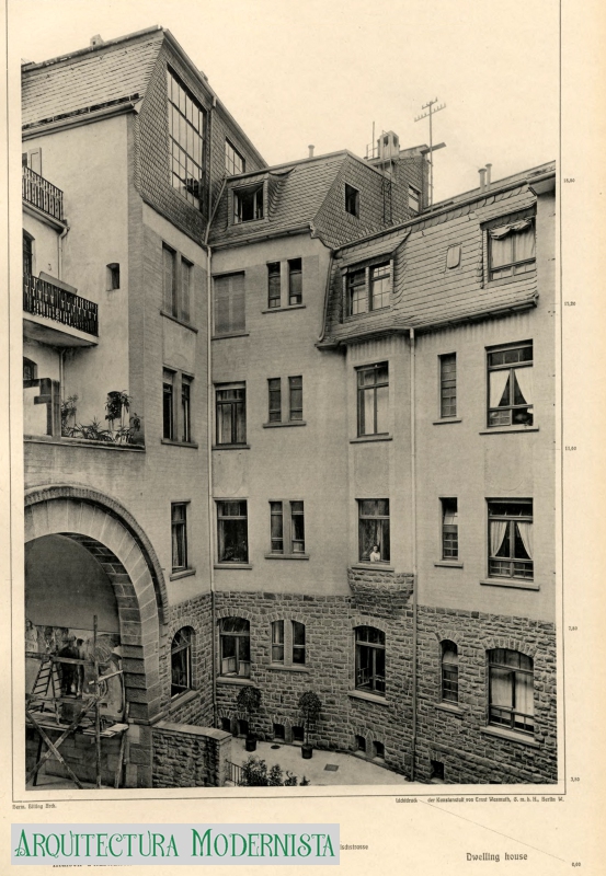 Façana a Baischstr. (Foto: Die Architektur des XX. Jahrhunderts, 1904) Façana a Baischstr.