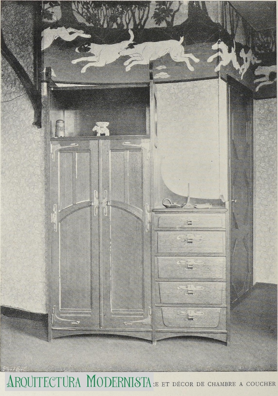 Castell - dormitori (Foto: L'Art Décoratif, 1902) Castell - dormitori