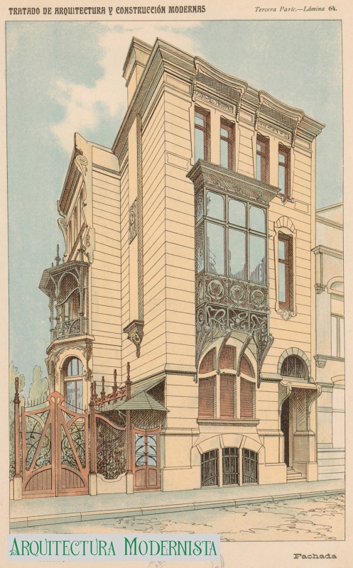 (Foto: Arquitectura y construcciones modernas, D. Sugrañes, c1916)