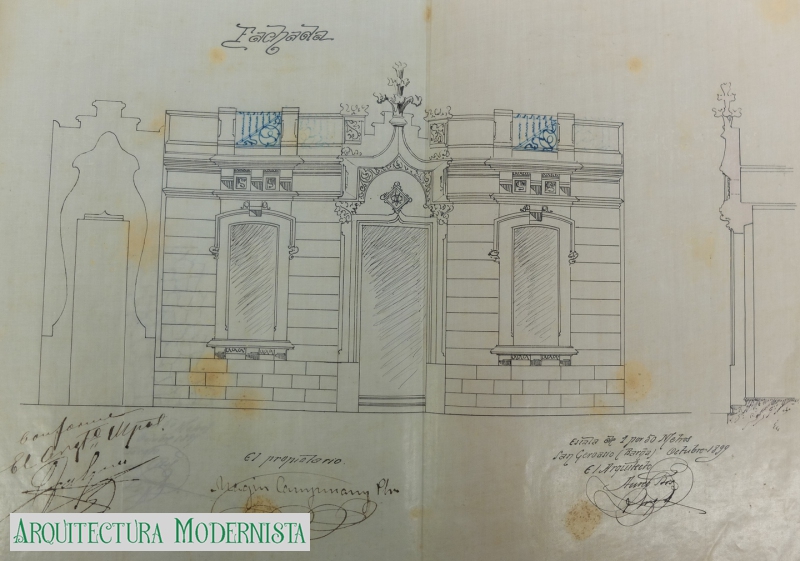 Casa Magí Campmany - projecte d'Aureo Bis